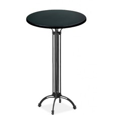 Mesa EIFFEL NEW, alta, aluminio, 4 pies, negra, base de 108 cms y tapa 70 cms. Color a elegir