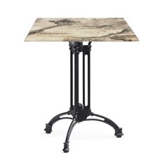 Mesa EIFFEL NEW, aluminio, 3 pies, negra, base de 70 cms y tapa 60 x 60 cms. Color a elegir