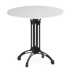 Mesa EIFFEL NEW, aluminio, 4 pies, negra, base de 70 cms y tapa 60 cms. Color a elegir