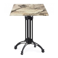 Mesa EIFFEL NEW, aluminio, 4 pies, negra, base de 70 cms y tapa 60 x 60 cms. Color a elegir