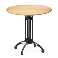 Mesa EIFFEL NEW, aluminio, 4 pies, negra, base de 70 cms y tapa 70 cms. Color a elegir