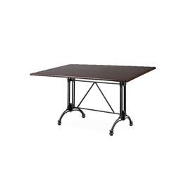 Mesa EIFFEL NEW, rectangular, aluminio, negra, tapa 120 x 80 cms. Color a elegir