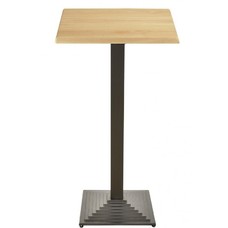 Mesa ELBA, alta, negra, base de 110 cms y tapa de 60 x 60 cms. Color a elegir