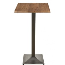 Mesa ELBA, alta, negra, base de 110 cms y tapa de 70 x 70 cms. Color a elegir