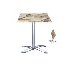 Mesa GATHER, aluminio, abatible, base de 73 cms y tapa 60x60 cms. Color a elegir