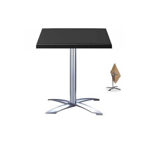 Mesa GATHER, aluminio, abatible, base de 73 cms y tapa 70x70 cms. Color a elegir