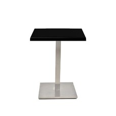 Mesa IPANEMA, acero inoxidable, base de 72 cms y tapa 60 x 60 cms. Color a elegir