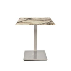 Mesa IPANEMA, acero inoxidable, base de 72 cms y tapa 70 x 70 cms. Color a elegir