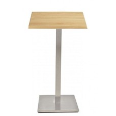 Mesa IPANEMA, alta, acero inoxidable, base de 110 cms y tapa 60 x 60 cms. Color a elegir