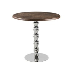 Mesa KARNAK, acero inox., tapa de 70 cms. Color a elegir