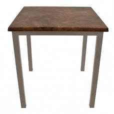 Mesa LIRIO, metal, base de 65 x 65 cms y tapa 70 x 70 cms. Color a elegir