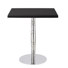 Mesa LUXOR, acero inox., tapa de 60x60 cms. Color a elegir