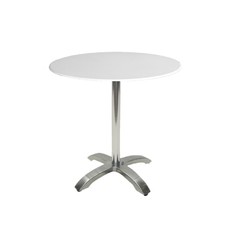 Mesa MILAN, aluminio, 4 radios, base de 72 cms y tapa 70 cms. Color a elegir