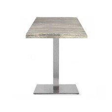 Mesa RHIN, acero inoxidable, base de 73 cms y tapa 80x80 cms. Color a elegir