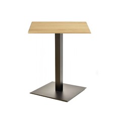 Mesa TROCADERO, negra, base de 72 cms y tapa de 60x60 cms. Color a elegir