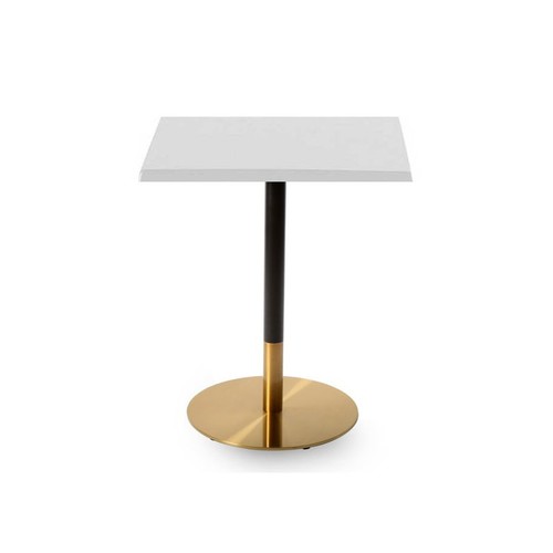 Mesa VERSALLES NEW, dorada y negra, base de 72 cms y tapa de 80x80 cms. Color a elegir