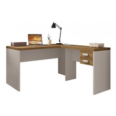 Mesas de oficina STUDIO 136 y STUDIO 90, 2 cajones, bilaminado miel y cacao, 136 x 150 cms Mesas de oficina STUDIO 136 y STUDIO 90, 2 cajones, bilaminado miel y cacao, 136 x 150 cms