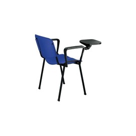 Silla NIZA, brazos y pala, chasis negro, asiento y respaldo plástico (3 colores a elegir)