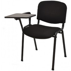 Silla NIZA NEW AM, brazo pala a derecha, chasis negro, tejido negro