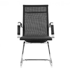 Sillón de oficina IGOR, fijo, cromado, malla negra