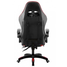 Sillón de oficina SAKHIR, racing, similpiel negra y roja