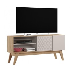 Mueble TV PREMIUM, cedro y blanco roto, 150 cms. Mueble TV PREMIUM, cedro y blanco roto, 150 cms.