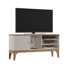 Mueble TV VENEZA, blanco roto y cedro, 136 cms. Mueble TV VENEZA, blanco roto y cedro, 136 cms.