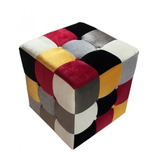 Puff MELANIA, tejido patchwork Puff MELANIA, tejido patchwork