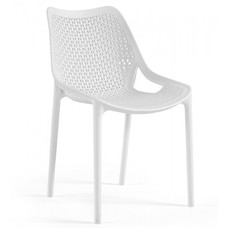 Silla BILL, apilable,polipropileno blanco*