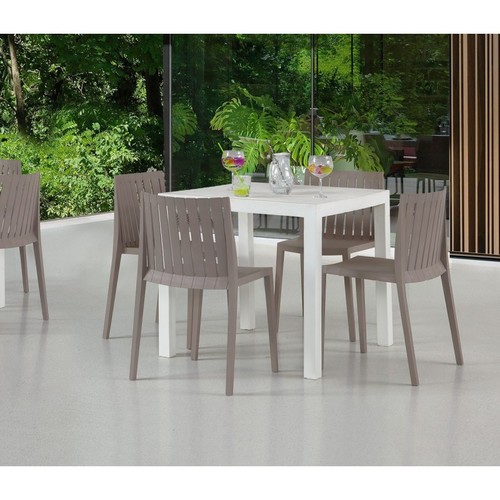 Silla CHOPIN, apilable,polipropileno blanco