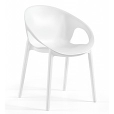 Silla COSMOS, apilable,polipropileno blanco