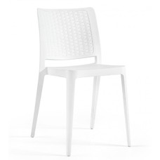 Silla JOHN, apilable,polipropileno blanco*