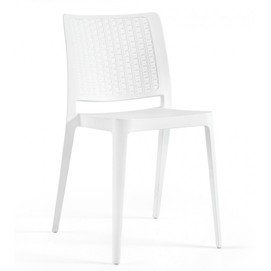 Silla JOHN, apilable,polipropileno blanco*