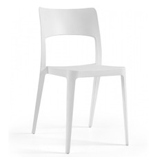 Silla VANESA, apilable,polipropileno blanco*