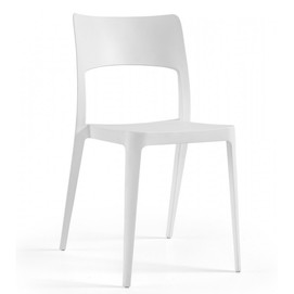 Silla VANESA, apilable,polipropileno blanco*