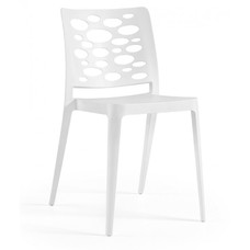 Silla VENECIA, apilable,polipropileno blanco*