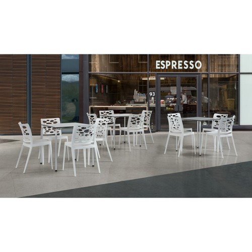 Silla VENECIA, apilable,polipropileno blanco*