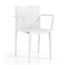 Sillón CHOPIN, apilable,polipropileno blanco*