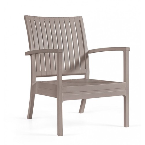 Sillón CHOPIN LOW, apilable,polipropileno blanco