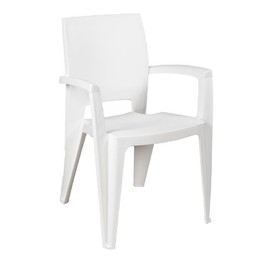 Sillón ELEN, apilable, polipropileno blanco