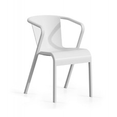 Sillón LUGO, apilable,polipropileno blanco*