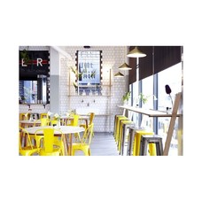 Silla TOL, acero, amarilla