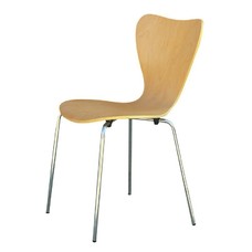 Silla JACOBO, apilable, cromada, acabado natural