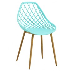 Silla STRAUSS, metal, polipropileno verde pastel