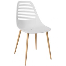 Silla UNCIBAY, metal, polipropileno blanco