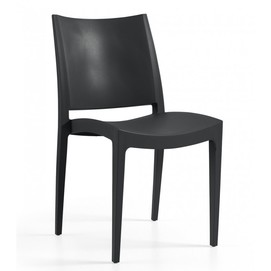 Silla BEYBE, apilable,polipropileno negro