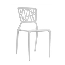 Silla BYRON, polipropileno blanco*