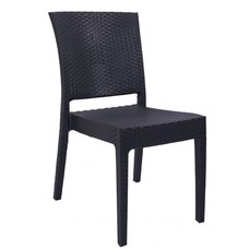 Silla LIDO, apilable, polipropileno negro