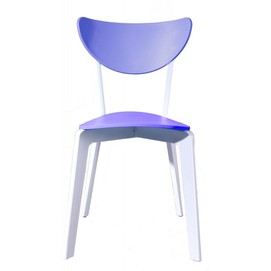 Silla LINA, apilable, polipropileno blanco y azul