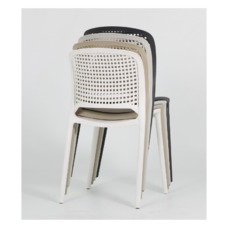 Silla POLINESIA, apilable, polipropileno blanco